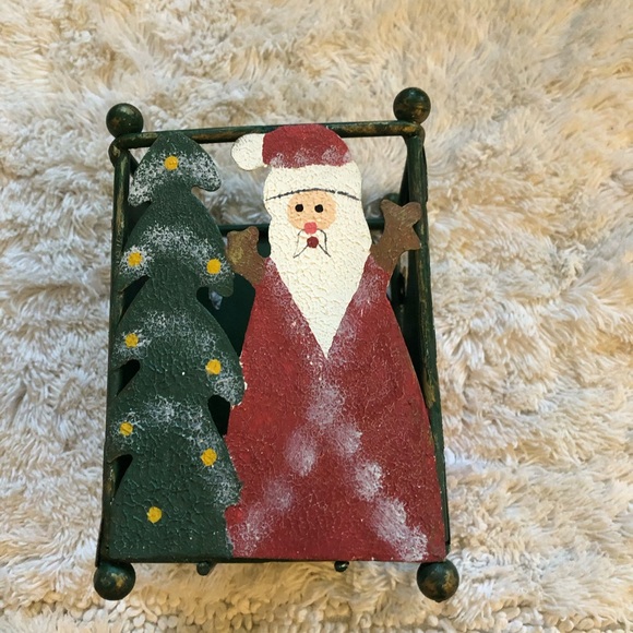Christmas Santa candle holder ornament display - Picture 1 of 7